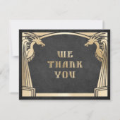 Dragon Fantasy Modern Deko Wedding Dankeskarte (Vorderseite)