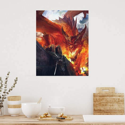 Dragon Fantasy Poster zum Feueratmen (Küche)