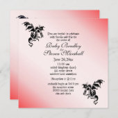 Dragon Fantasy Red Wedding Einladung (Vorne/Hinten)