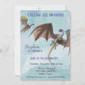 Dragon Fantasy Serpent Birthday Party Child's Einladung (Vorderseite)