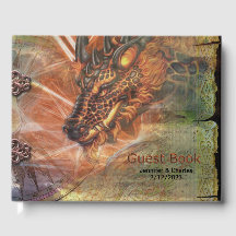 Dragon Fantasy Wedding Guest Book