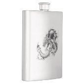 Dragon Fantasy Wild Animal Illustration Art Tattoo Flachmann (Rechts)