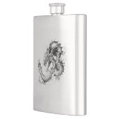 Dragon Fantasy Wild Animal Illustration Art Tattoo Flachmann (Links)