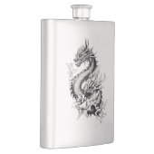 Dragon Fantasy Wild Animal Illustration Art Tattoo Flachmann (Rechts)