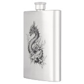 Dragon Fantasy Wild Animal Illustration Art Tattoo Flachmann (Links)