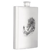 Dragon Fantasy Wild Animal Illustration Art Tattoo Flachmann (Rechts)