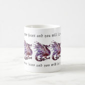 Dragon Fear Quotes - Mut und Stärke einbinden Kaffeetasse (Mittel)