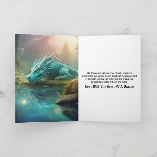 Dragon Feiertagskarte (Innenseite)