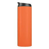 Dragon Fire Bright Orange Solid Color Print Thermosbecher (Nach rechts gedreht)