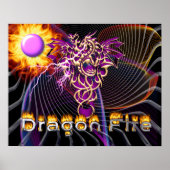 Dragon Fire - Fantasy Art Poster (Vorne)