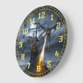 Dragon Fire Große Wanduhr (Winkel)