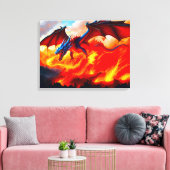 Dragon Fire Leinwanddruck (Insitu (Wohnzimmer))