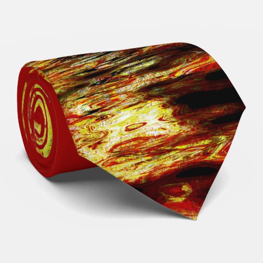 Dragon & Fire Mythische Fantasy Artwork Krawatte (Gerollt)
