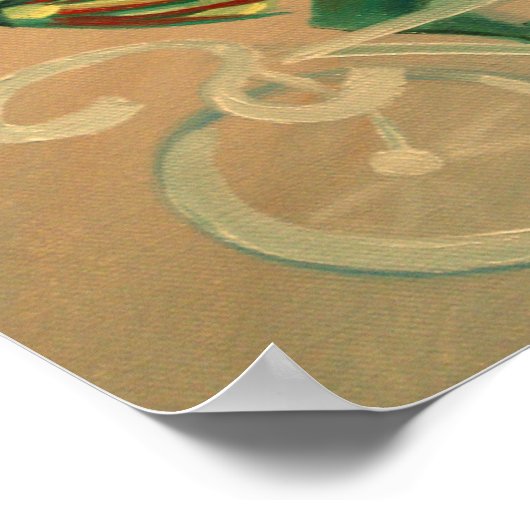 Dragon Fish on a Bicycle Poster (Ecke)