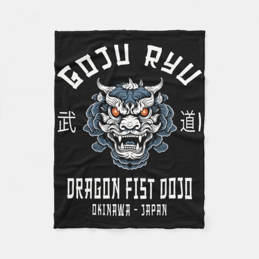 Dragon Fist Dojo Goju Ryu Karate  Fleecedecke (Vorderseite)