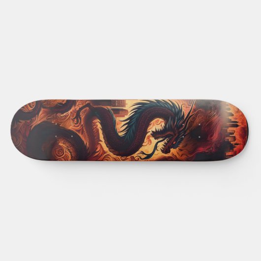 Dragon flame skate skateboard (Horizontal)