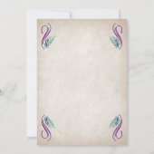 Dragon Floral Wedding Einladung (Rückseite)