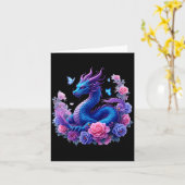 Dragon Flowers Beautiful Art Colorful Graphic Karte (Gelbe Blume)
