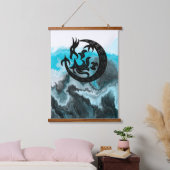 Dragon Fluid Art Wandteppich Mit Holzrahmen (Schlafzimmer)