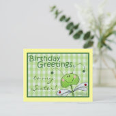 Dragon Fly Birthday personalisieren Postkarte (Stehend Vorderseite)