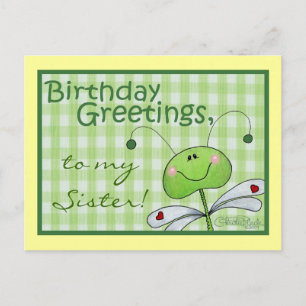 Dragon Fly Birthday personalisieren Postkarte