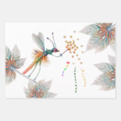 Dragon Fly Fairy Weihnachtsgeschenk Wrapping Paper Geschenkpapier Set (Vorderseite 2)