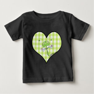 Dragon Fly im Herzen von Gingham Baby T-shirt