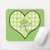 Dragon Fly im Herzen von Gingham Mousepad (Mit Mouse)