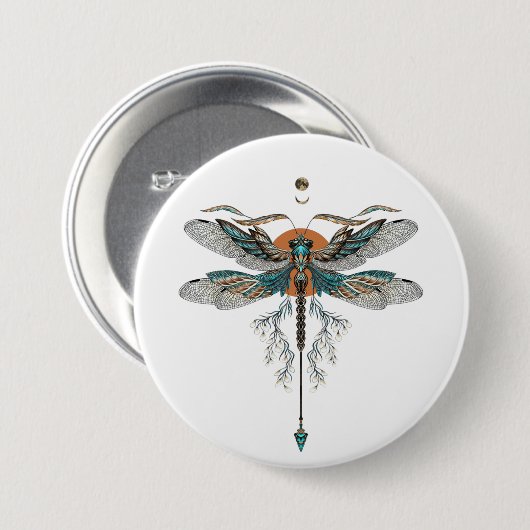 Dragon Fly Tattoo Button (Vorne & Hinten)