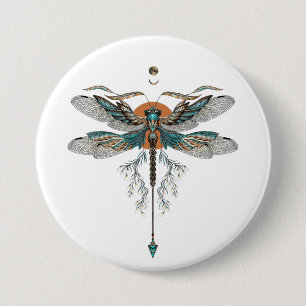 Dragon Fly Tattoo Button