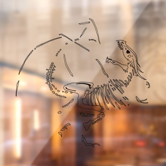 Dragon Fossils Fensteraufkleber (Blatt 2)