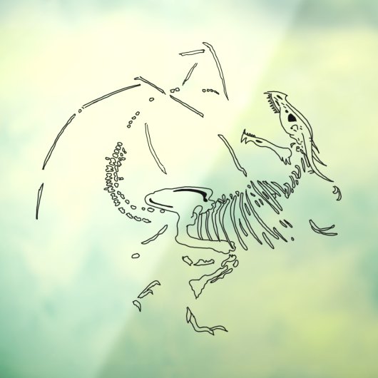 Dragon Fossils Fensteraufkleber (Blatt 3)