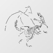 Dragon Fossils Fensteraufkleber (Blatt)
