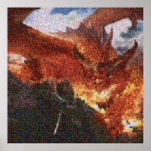 Dragon Foto Mosaik Poster
