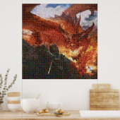 Dragon Foto Mosaik Poster (Küche)
