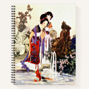 Dragon Fountain 8.5" x 11" Spiral Notebook Notizblock