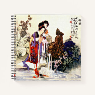 Dragon Fountain 8.5" x 8.5" SpiralNotebook Notizblock