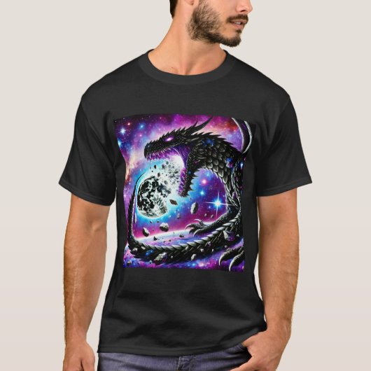 Dragon frisst den Planeten T-Shirt (Vorderseite)