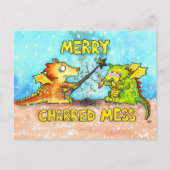 Dragon Frohe Weihnachts-Postkarte von Nicole Janes Postkarte (Vorderseite)