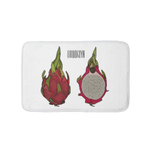 Dragon Frucht Cartoon Illustration Badematte