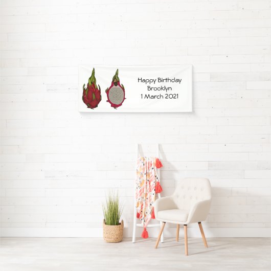 Dragon Frucht Cartoon Illustration Banner (Insitu)