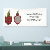 Dragon Frucht Cartoon Illustration Banner (Messe)
