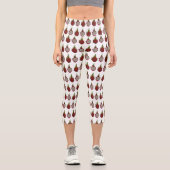 Dragon Frucht Cartoon Illustration Capri Leggings (Vorderseite)