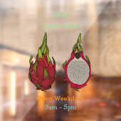 Dragon Frucht Cartoon Illustration Fensteraufkleber (Blatt 2)