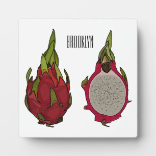 Dragon Frucht Cartoon Illustration Fotoplatte