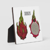 Dragon Frucht Cartoon Illustration Fotoplatte (Vorderseite)