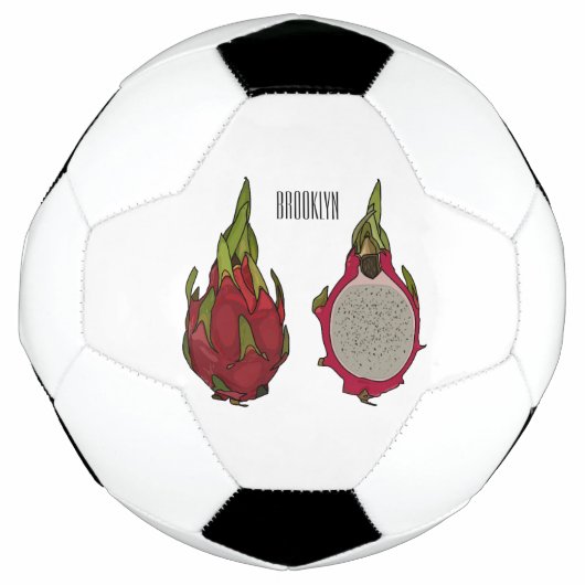 Dragon Frucht Cartoon Illustration Fußball (Vorderseite)