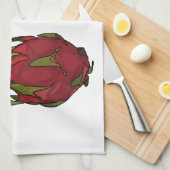 Dragon Frucht Cartoon Illustration Geschirrtuch (Viertel Falte)