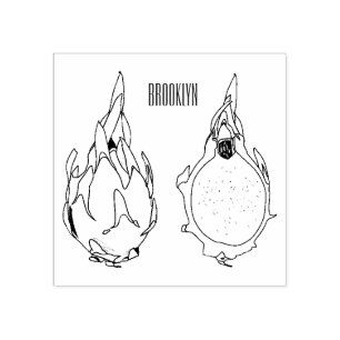 Dragon Frucht Cartoon Illustration Gummistempel