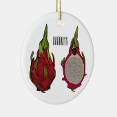 Dragon Frucht Cartoon Illustration Keramik Ornament (Rechts)